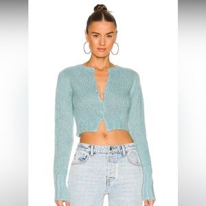 Danielle Guizio Mohair crop cardigan